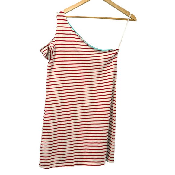 Maeve for Anthropologie One-Shoulder Cotton Dress – Size Medium Coastal Chic - Picture 4 of 6